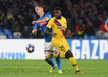 برشلونة يصدم نابولي بشأن التعاقد مع أومتيتي