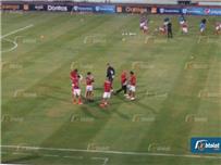 بالصور إحماء لاعبي الأهلي استعداد ا لزيسكو