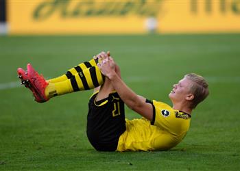 فيديو خروج هالاند مصاب ا في مباراة بايرن ميونخ وبوروسيا دورتموند