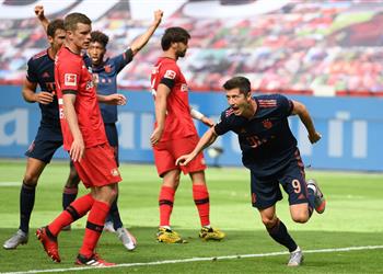 فيديو ليفاندوفسكي يسجل الهدف الرابع لـ بايرن ميونخ أمام ليفركوزن