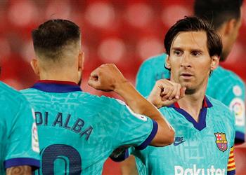 فيديو ميسي يصنع مجدد ا وألبا يسجل هدف برشلونة الثالث أمام مايوركا