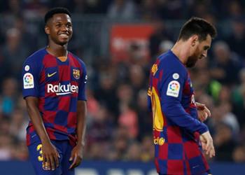 تشكيل برشلونة ضد ليجانيس ميسي وفاتي وجريزمان يقودون الهجوم