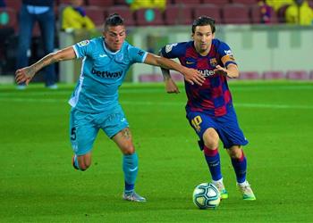 فيديو ميسي يسجل هدف برشلونة الثاني أمام ليجانيس في الدوري الإسباني