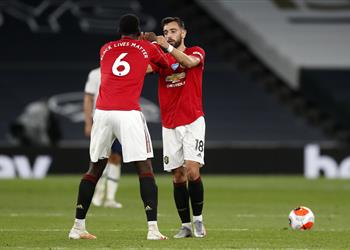 فيديو بوجبا يحصل على ضربة جزاء وبرونو يسجل هدف تعادل مانشستر يونايتد أمام توتنهام