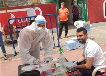 صور لاعبو الأهلي يخضعون لـ مسحة كورونا قبل العودة للتدريبات