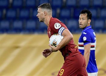 فيديو روما يقلب الطاولة على سامبدوريا بثنائية دجيكو في الدوري الإيطالي