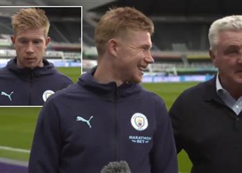 مدرب نيوكاسل يمازح دي بروين قدمت ما يكفي في مانشستر سيتي ستلعب معنا