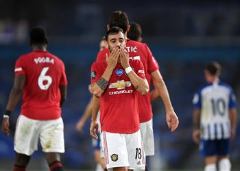 فيديو برونو يقود مانشستر يونايتد للفوز على برايتون بثلاثية في الدوري الإنجليزي