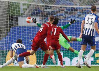 فيديو محمد صلاح يكسر صيام ليفربول خارج الأنفيلد بهدفه أمام برايتون