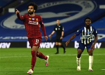 رسمي ا محمد صلاح يحصد لقب رجل مباراة ليفربول وبرايتون