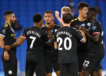 فيديو ستيرلينج يقود مانشستر سيتي لاكتساح برايتون بخماسية في الدوري الإنجليزي