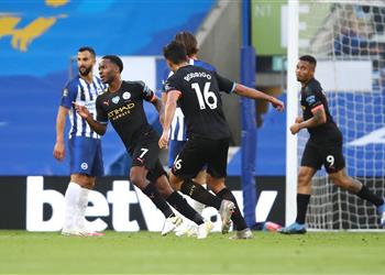 فيديو ستيرلينج يدخل تاريخ الدوري الإنجليزي بعد هاتريك برايتون