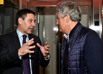 اجتماع عاجل في برشلونة بين باروتوميو وسيتين بعد خسارة الليجا