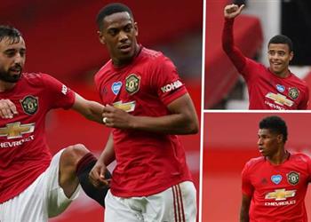 نيفيل يشيد بثلاثي مانشستر يونايتد الهجومي ويقارنه بـ محمد صلاح وماني وفيرمينو