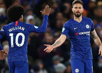 تشكيل تشيلسي أمام مانشستر يونايتد جيرو وويليان في الهجوم