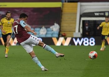 فيديو بهدف رائع تريزيجيه يمنح أستون فيلا التقدم على آرسنال في الدوري الإنجليزي