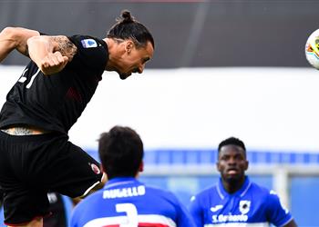 فيديو إبراهيموفيتش يقود ميلان لسحق سامبدوريا برباعية في الدوري الإيطالي