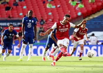 بالفيديو أوباميانج يسجل هدف التعادل لـ آرسنال في تشيلسي بنهائي كأس الاتحاد الإنجليزي