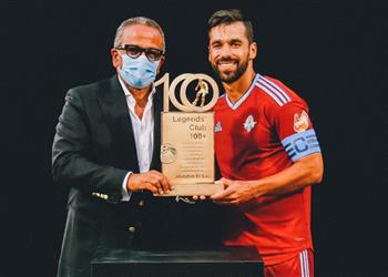 أول تعليق من عبد الله السعيد بعد تكريمه لدخول نادي المائة وإحرازه هاتريك أمام طنطا