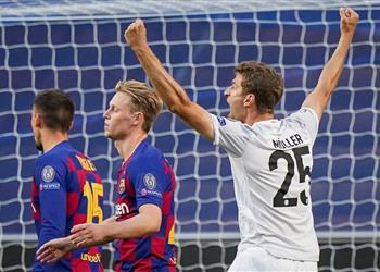 مولر عقب ثمانية بايرن ميونخ برشلونة نسخة أسوأ من البرازيل أمام ألمانيا