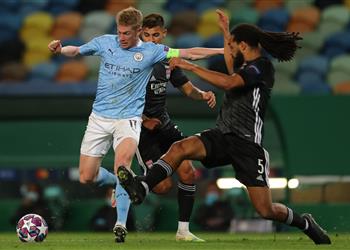 فيديو دي بروين يسجل هدف مانشستر سيتي الأول أمام ليون في دوري الأبطال