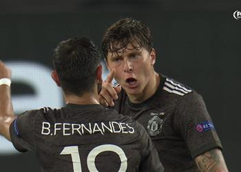 برونو فرنانديز يبرر مشادته مع لينديلوف بعد هدف فوز إشبيلية أمام مانشستر يونايتد