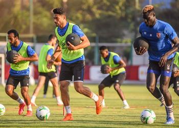 مران الأهلي تدريبات استشفائية وتأهيل جيرالدو والشيخ استعداد ا لمواجهة الزمالك