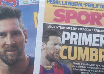 قنبلة ميسي تتصدر صحف إسبانيا