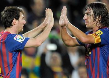بويول يدعم ميسي بعد عودته إلى تدريبات برشلونة
