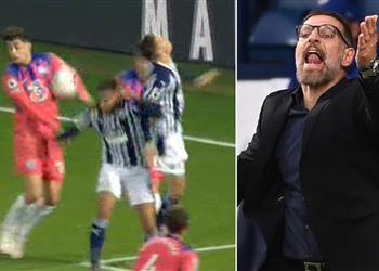 مدرب وست بروميتش يشكك في صحة هدف تعادل تشيلسي لمسة يد واضحة