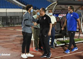 مشادة بين حسام غالي وحكم مباراة الزمالك والجونة