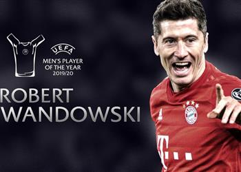 رسمي ا ليفاندوفسكي أفضل لاعب في أوروبا لموسم 2019 2020