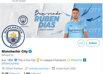 مانشستر سيتي يستعيد حسابه على تويتر بعد الاختفاء الغامض