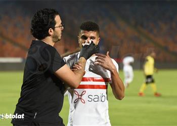 طبيب الزمالك محمد عبد الغني سيرتدي قناع ا واقي ا وتدريبات تأهيلية لحازم إمام
