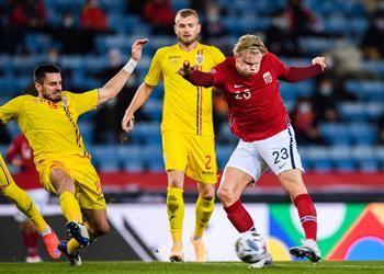 فيديو هالاند يكرر إنجاز رونالدو ويقود النرويج للفوز على رومانيا في دوري الأمم الأوروبية