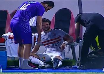 فيديو إصابة محمود علاء في مباراة الزمالك وحرس الحدود