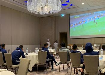 صور بعثة بيراميدز ت تابع مباراة الأهلي والوداد في دوري أبطال إفريقيا