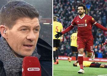 جيرارد بعد مئوية محمد صلاح مع ليفربول لا أستطيع الانتظار لرؤية هدفه الـ200