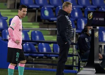 تقارير ميسي رفض طلب كومان قبل مباراة برشلونة وخيتافي