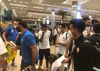 صور بعثة الزمالك تصل القاهرة عقب الفوز على الرجاء في ذهاب دوري الأبطال