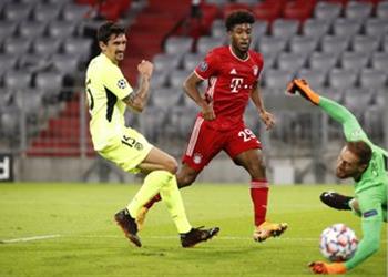 فيديو كومان يسجل هدف بايرن ميونخ الأول أمام أتلتيكو مدريد