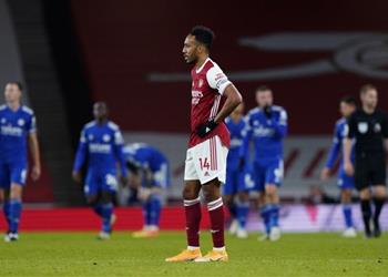 رقم سلبي لـ أوباميانج بعد خسارة آرسنال أمام ليستر سيتي