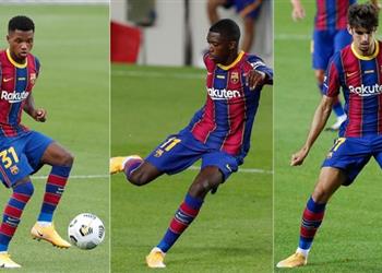 برشلونة يتخذ قرار ا هام ا بشأن مستقبل ديمبلي وفاتي وترينكاو