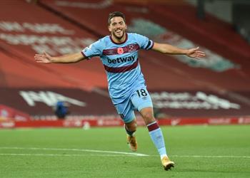 فيديو وست هام يباغت ليفربول بالهدف الأول