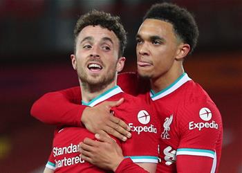 فيديو الـVAR يلغي هدف جوتا في مباراة ليفربول ووست هام