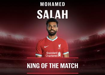 رسمي ا محمد صلاح رجل مباراة ليفربول ووست هام في الدوري الإنجليزي