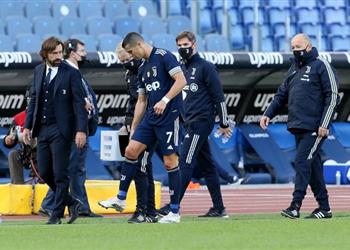 إصابة كريستيانو رونالدو في مباراة يوفنتوس ولاتسيو