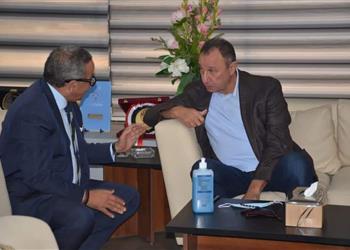 صور عمرو الجنايني يستقبل محمود الخطيب في اتحاد الكرة