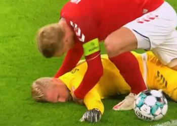 نبأ صادم لـ ليستر سيتي فيديو إصابة قوية لـ كاسبر شمايكل قبل صدام ليفربول