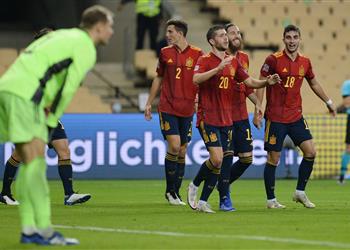 فيديو إسبانيا تكتسح ألمانيا بسداسية وتتأهل لنصف نهائي دوري الأمم الأوروبية